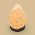 Natural Stone Shaped Decorative Lamp With Warm Yellow Light And Wooden Base For Home Decor