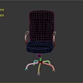 Modern Black Office Chair With Ergonomic Design Adjustable Armrests And Metal Swivel Base