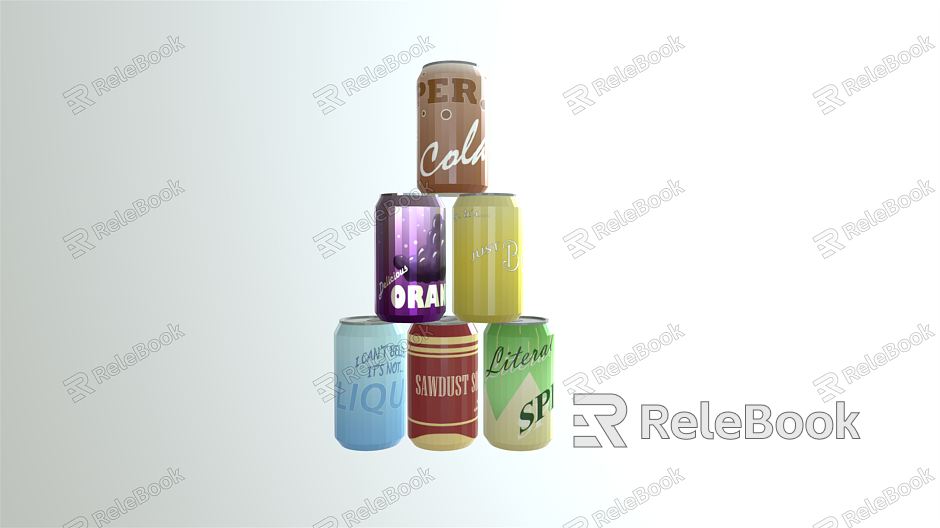 Modern Beverage Cartoon Can Drink model