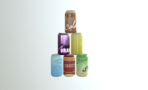 Modern Beverage Cartoon Can Drink 3d model