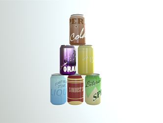 Modern Beverage Cartoon Can Drink 3d model