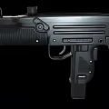 Black Tactical Submachine Gun With Metal Body Ergonomic Grip And Modern Design Features