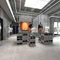 Modern Clothing Store Interior With Stylish Mannequins And Fashion Displays