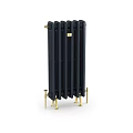 Elegant Black Bathroom Cabinet Rack With Gold Metal Fittings And Modern Design
