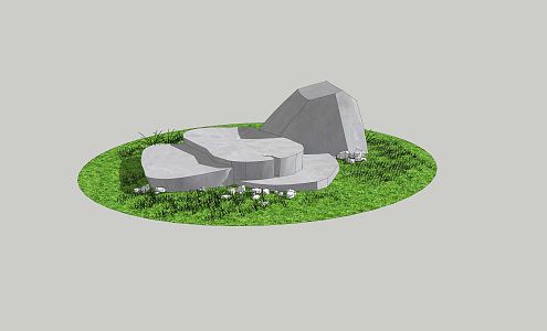 Modern Stone Garden Stone 3d model