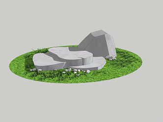 Modern Stone Garden Stone 3d model