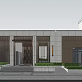 Modern Gate Community Gate 3d model