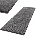 Gray Square Rug With Textured Honeycomb Pattern For Living Room Decor