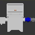 Industrial Vibrating Screening Machine With Gray Body And Blue Motor Component Structure