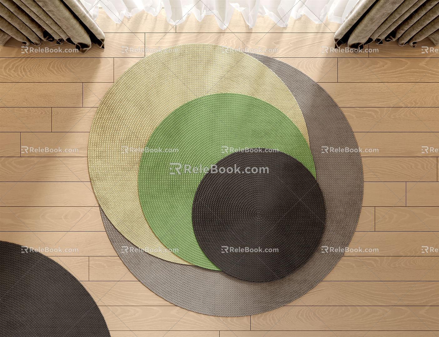 Modern Round Carpet 3d model