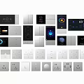 Modern switch socket key switch key switch panel switch screen smart switch 3d model