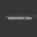 Industrial Metal Platform Equipment With Safety Railing And Support Components