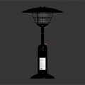 Black Outdoor Gas Patio Heater With Efficient Heating Stable Base And Portable Design