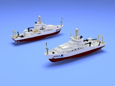 Modern Boat Fishing 3d model