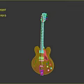 Red Electric Guitar With Glossy Body Neck And Strings On Gray Background