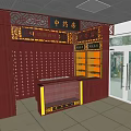 Traditional Chinese Medicine Store With Wooden Cabinets Herb Drawers And Authentic Herbs