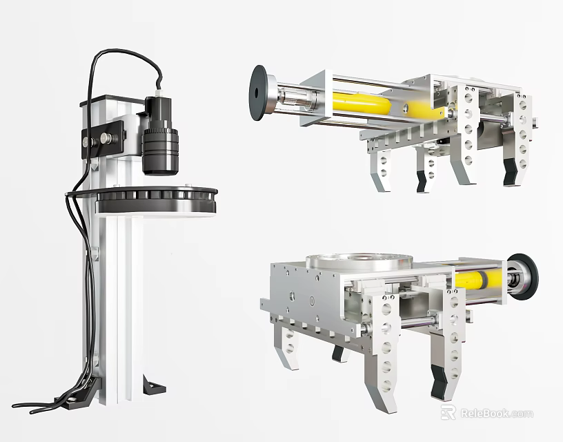 Precision Industrial Equipment With Metal Mechanical Components And Motor Drive Systems 3d model 