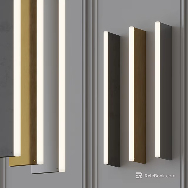 Modern Wall Lamps With Sleek Design In Gold And Black Finishes For Interior Decor 3d model 