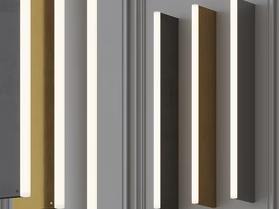 Modern Wall Lamps With Sleek Design In Gold And Black Finishes For Interior Decor 3d model