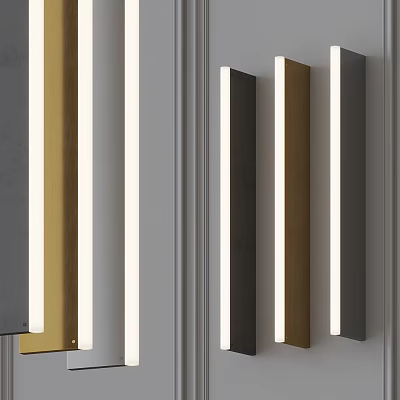 Modern Wall Lamps With Sleek Design In Gold And Black Finishes For Interior Decor 3d model