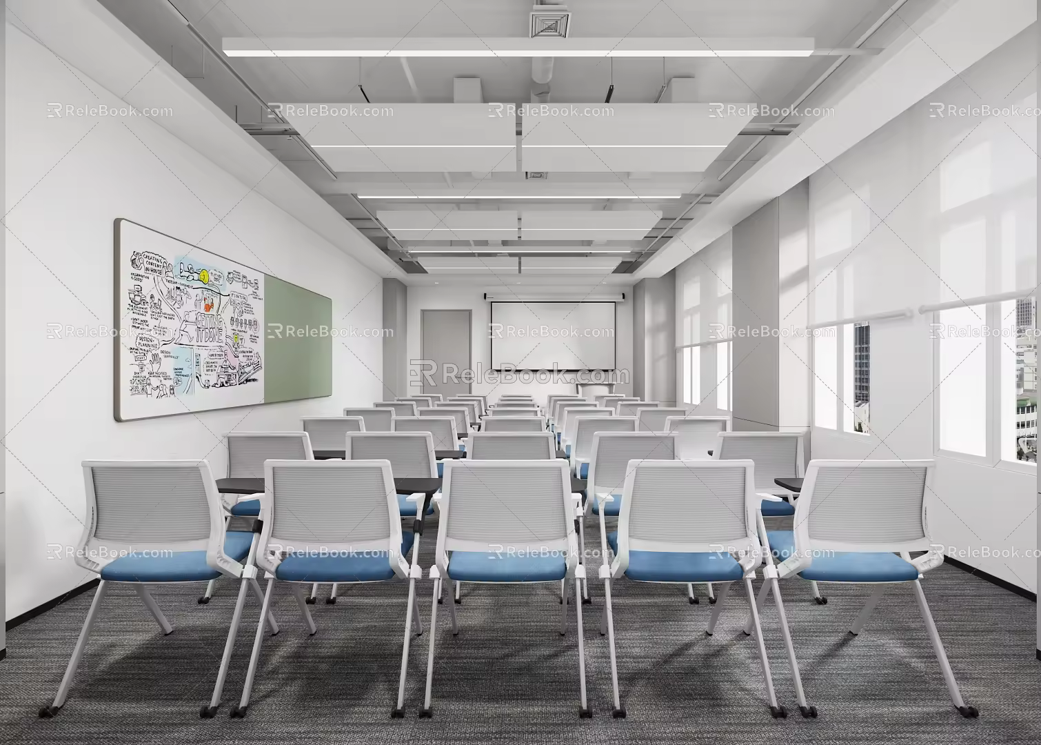 Multi-function meeting room 3d model
