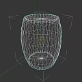 Sculptural Carving Of Wooden Barrel With Rustic Design And Dark Hoops