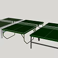Sturdy Table Tennis Tables With Green Surface And Rolling Wheels For Indoor Use