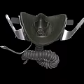 Green Gas Mask With Adjustable Straps And Flexible Hose For Respiratory Protection