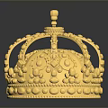 Luxurious Golden Crown With Intricate Patterns And Ornate Decorative Details