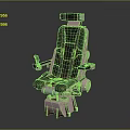 Pink Furniture Chair With Seatbelt And Armrests On Metal Base