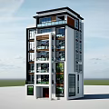 Modern Style Detached Villa With Multiple Floors Balconies And Large Windows