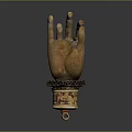Masterful Hand Sculpture Carving With Intricate Artistic Details And Ornate Decorative Base