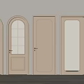 Various Swing Door Designs with Glass Panels and Solid Panel Options 3d model