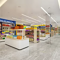 Supermarket Department Store Interior With Shelves Stocked Grocery Items Beverages And Daily Necessities
