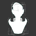 Game Movie Character With Blue Skin Yellow Eyes And Red Black Outfit