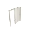 Sleek White Hinged Doors With Simple Design For Modern Interior Home Spaces 3d model