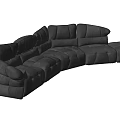 Modern Multiplayer Sofa Shaped Sofa 3d model