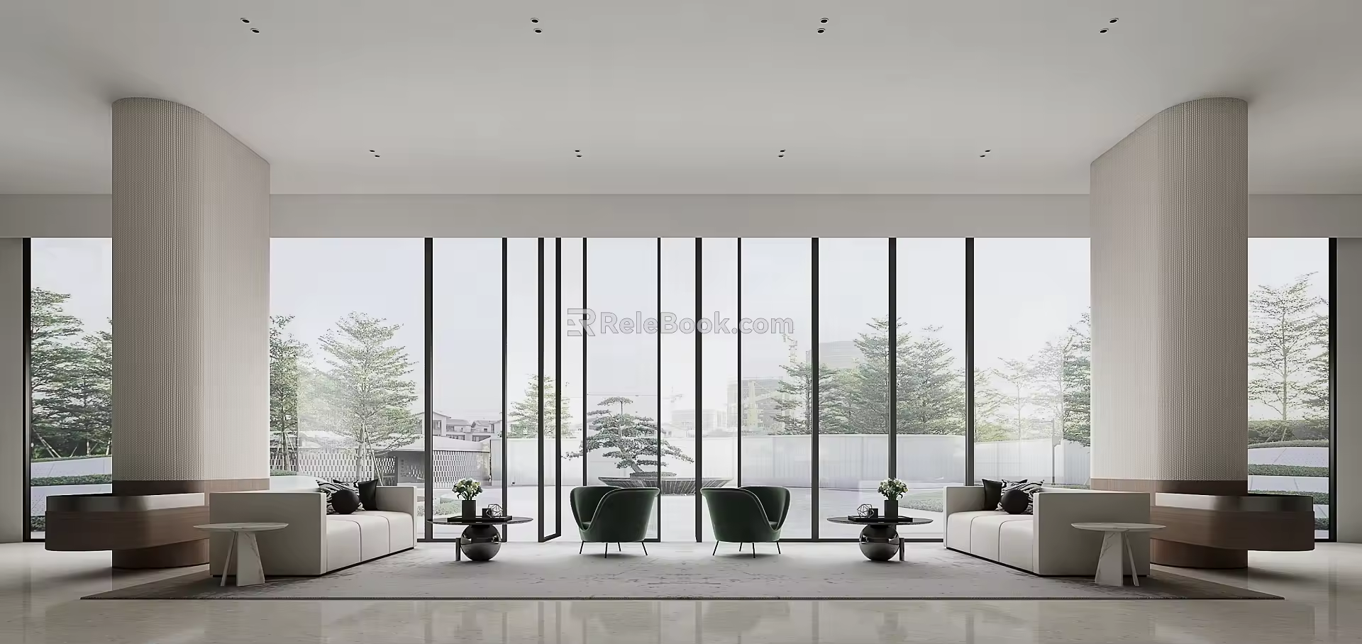 Modern reception area Sales office Negotiation area Rest area 3d model