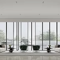 Modern reception area Sales office Negotiation area Rest area 3d model