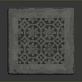 Gray Cube Shaped Household Decorative Item With Intricate Carved Patterns 3d model