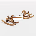 Classic Handcrafted Wooden Rocking Horse Toys With Smooth Finish And Stable Design