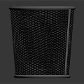 Stainless Steel Mesh Trash Can With Circular Design For Home Bathroom Office