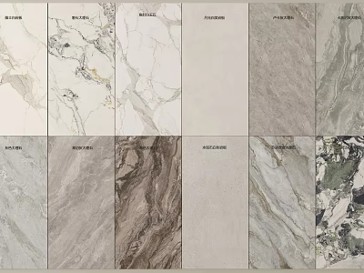 Various Styles Floor Tiles With Marble Texture And Multiple Colors For Home Decoration 3d model