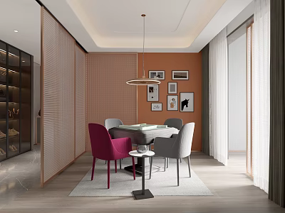 Modern Mahjong Room 3d model