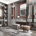 Modern cloakroom wardrobe dresser 3d model