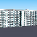 Modern Apartment Building Exterior Design With Multiple Floors Balconies And White Facade