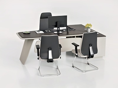 Office desks and chairs desk manager desks and chairs boss desks and chairs president desks and chairs 3d model