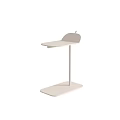 Modern Minimalist Light Colored Side Table With Curved Top And Stable Base 3d model