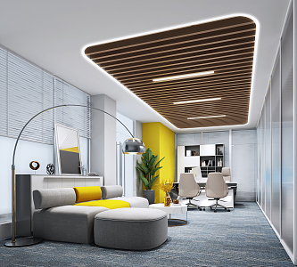 Modern Office Manager Room 3d model