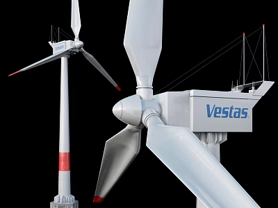 Vestas Wind Turbines Industrial Equipment For Renewable Energy Clean Power Efficient Generation 3d model